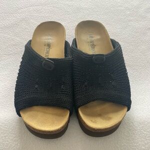 Arcopedico Elio Parodi Black Knit Slides Sandals EU36 US 5.5